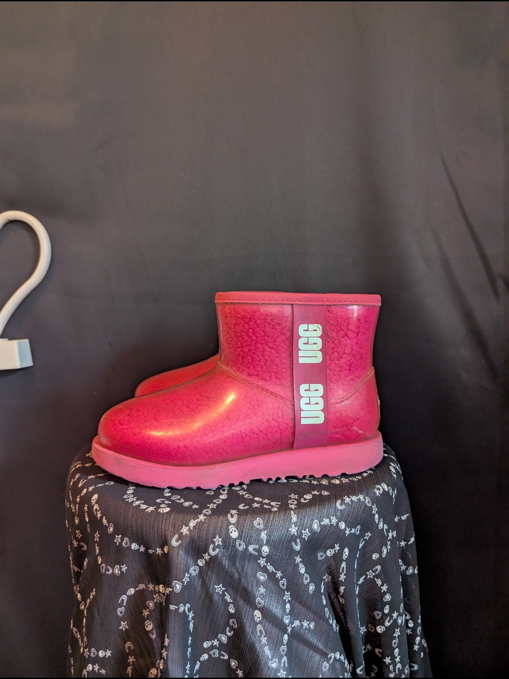 UGG Classic Clear Mini Waterproof Boot Neon Pink Shirt Ankle Boots